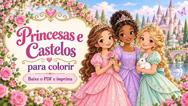 Livro de Colorir de Princesas para Imprimir